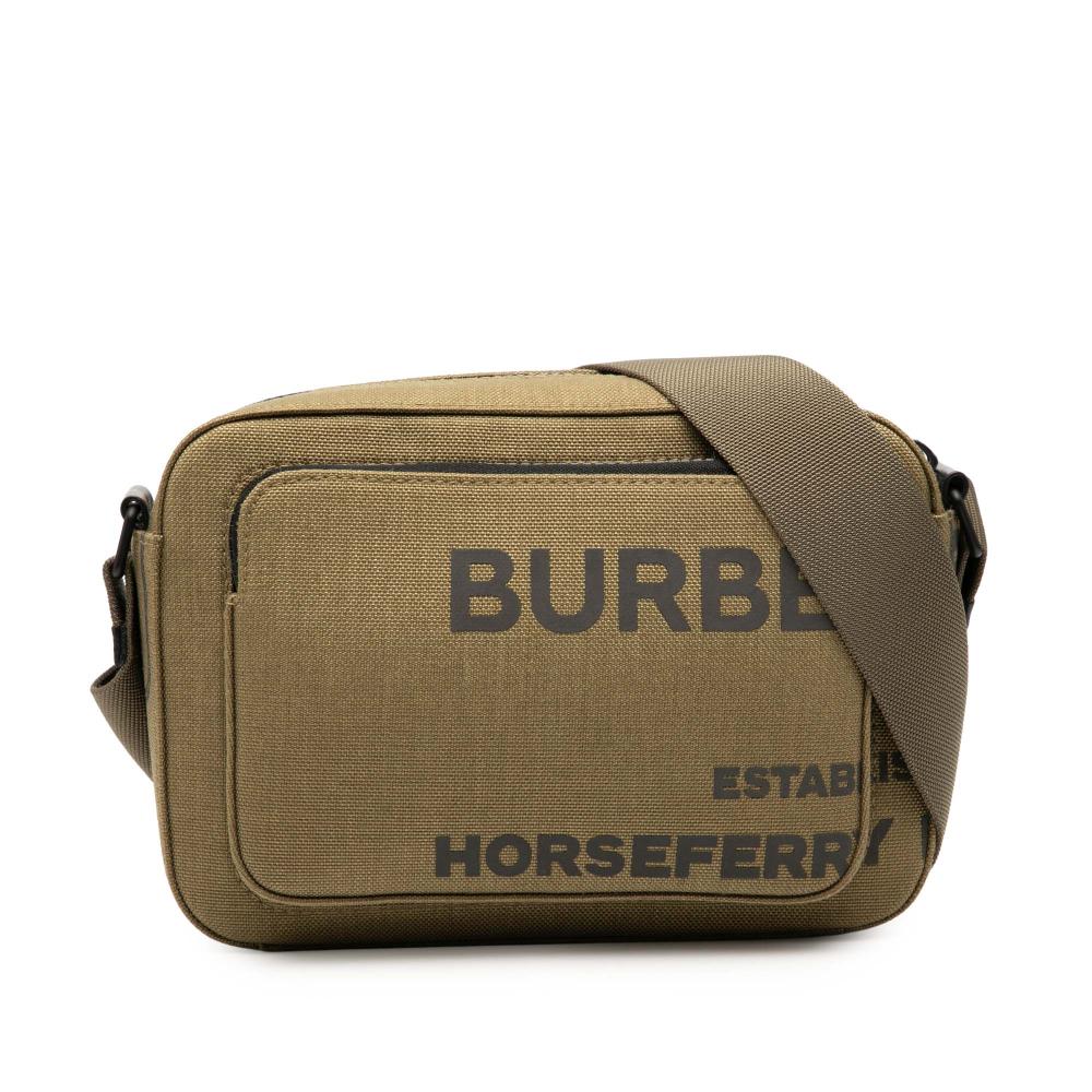 Burberry AB Burberry Brown Dark Khaki Canvas Fabric Paddy Crossbody Italy