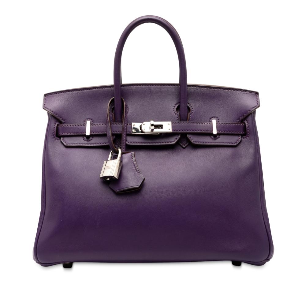 Hermès B Hermès Purple Calf Leather Swift Birkin Retourne 25 France