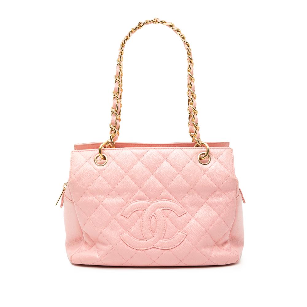 Chanel B Chanel Pink Caviar Leather Leather Petite Caviar Timeless Tote Italy
