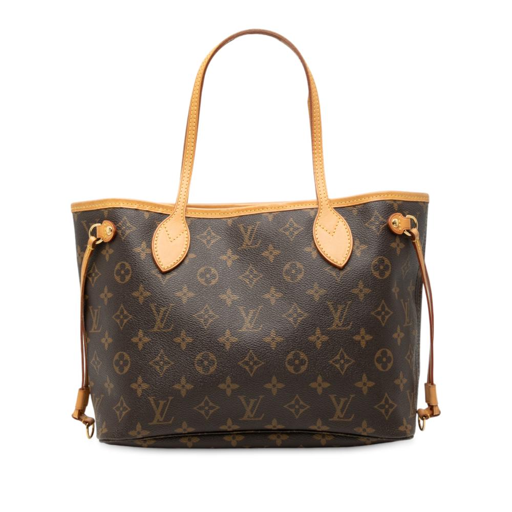 Louis Vuitton B Louis Vuitton Brown Monogram Canvas Fabric Monogram Neverfull PM France
