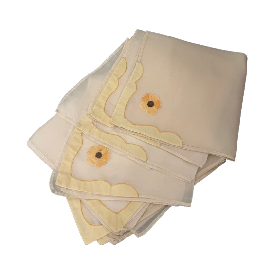 Non Signé / Unsigned 12 serviettes brodées