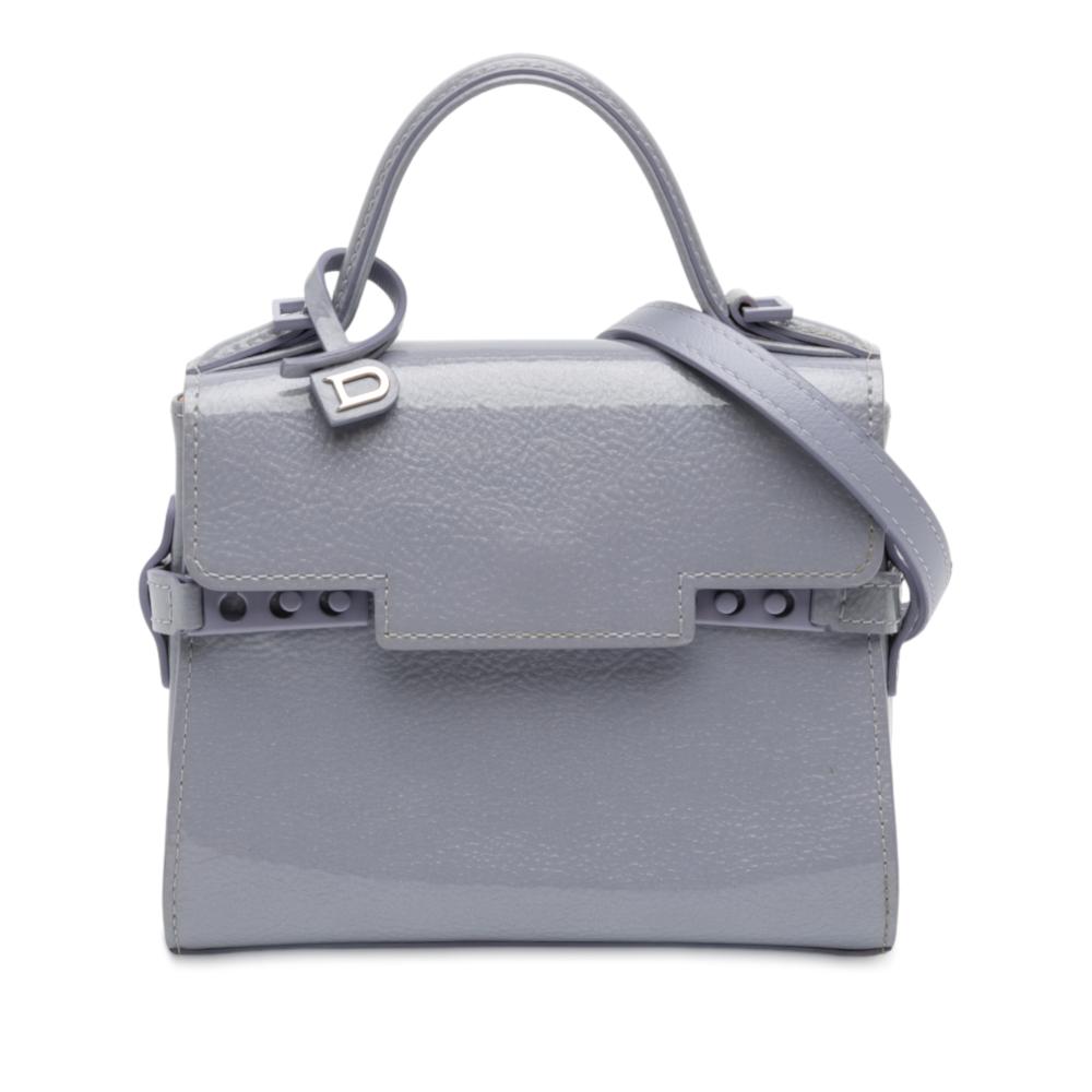 Delvaux B Delvaux Purple Lilac Patent Leather Leather Micro Patent Tempete Satchel France