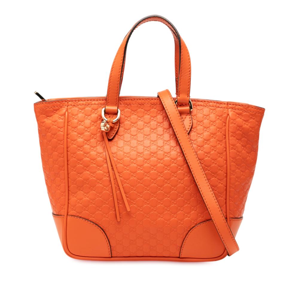 Gucci AB Gucci Orange Calf Leather Small Microguccissima Bree Satchel Italy