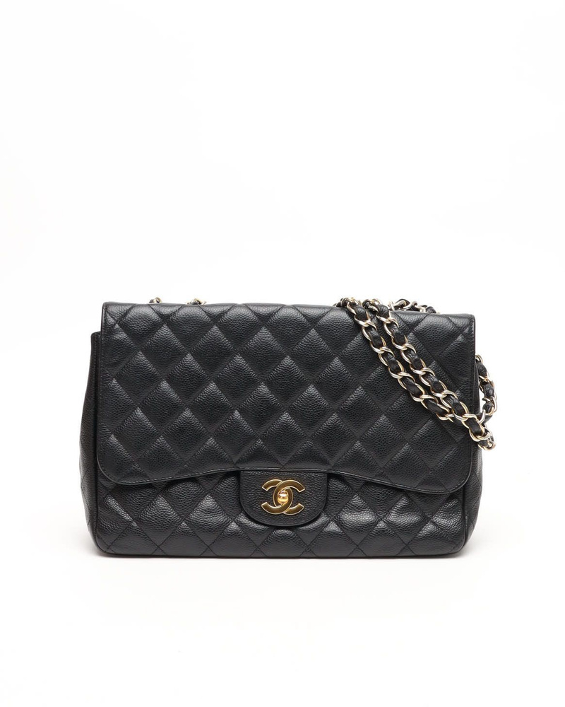 Chanel Classic Jumbo Caviar Single Flap Bag