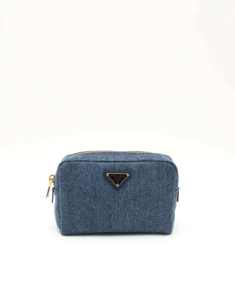 Prada Denim Toiletry Pouch