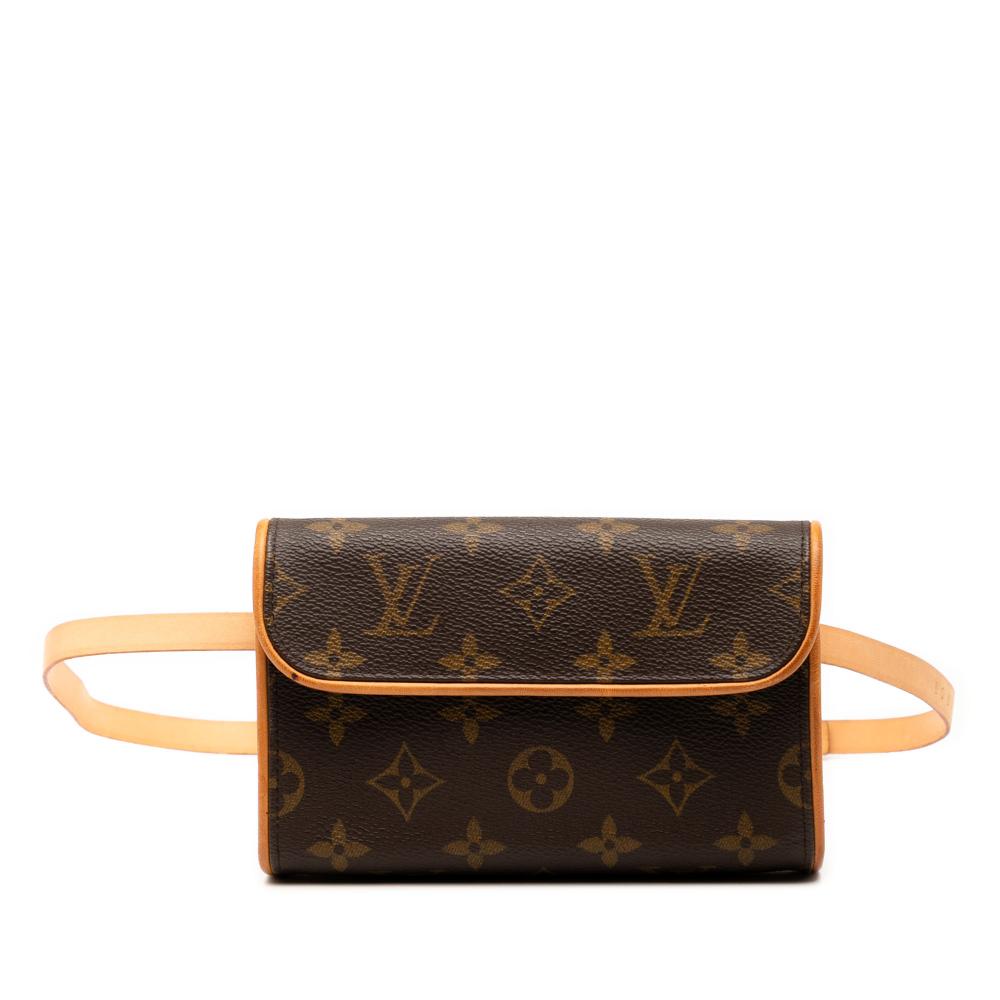 Louis Vuitton B Louis Vuitton Brown Monogram Canvas Fabric Monogram Pochette Florentine France