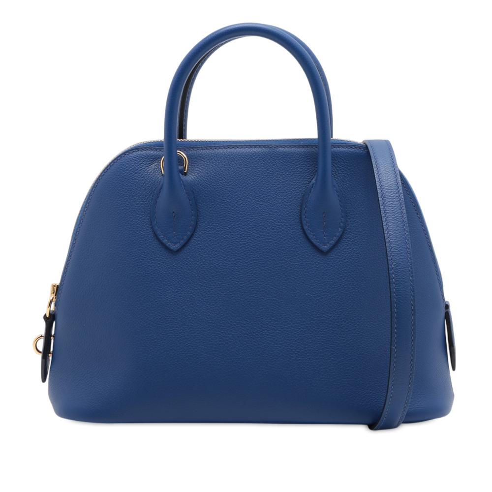 Hermès AB Hermès Blue Calf Leather Evercolor 1923 Bolide 25 France