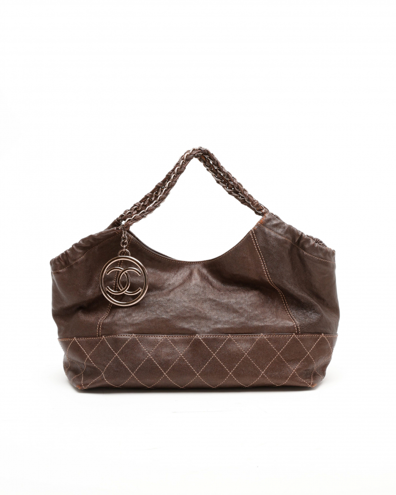 Chanel CC Caviar Coco Cabas Hobo Bag