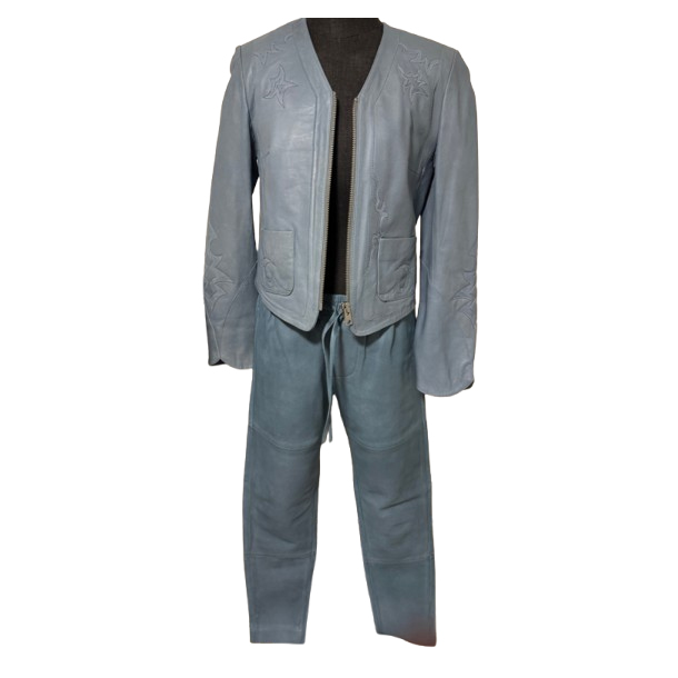 Zadig & Voltaire Hellblauer Leder-Overall