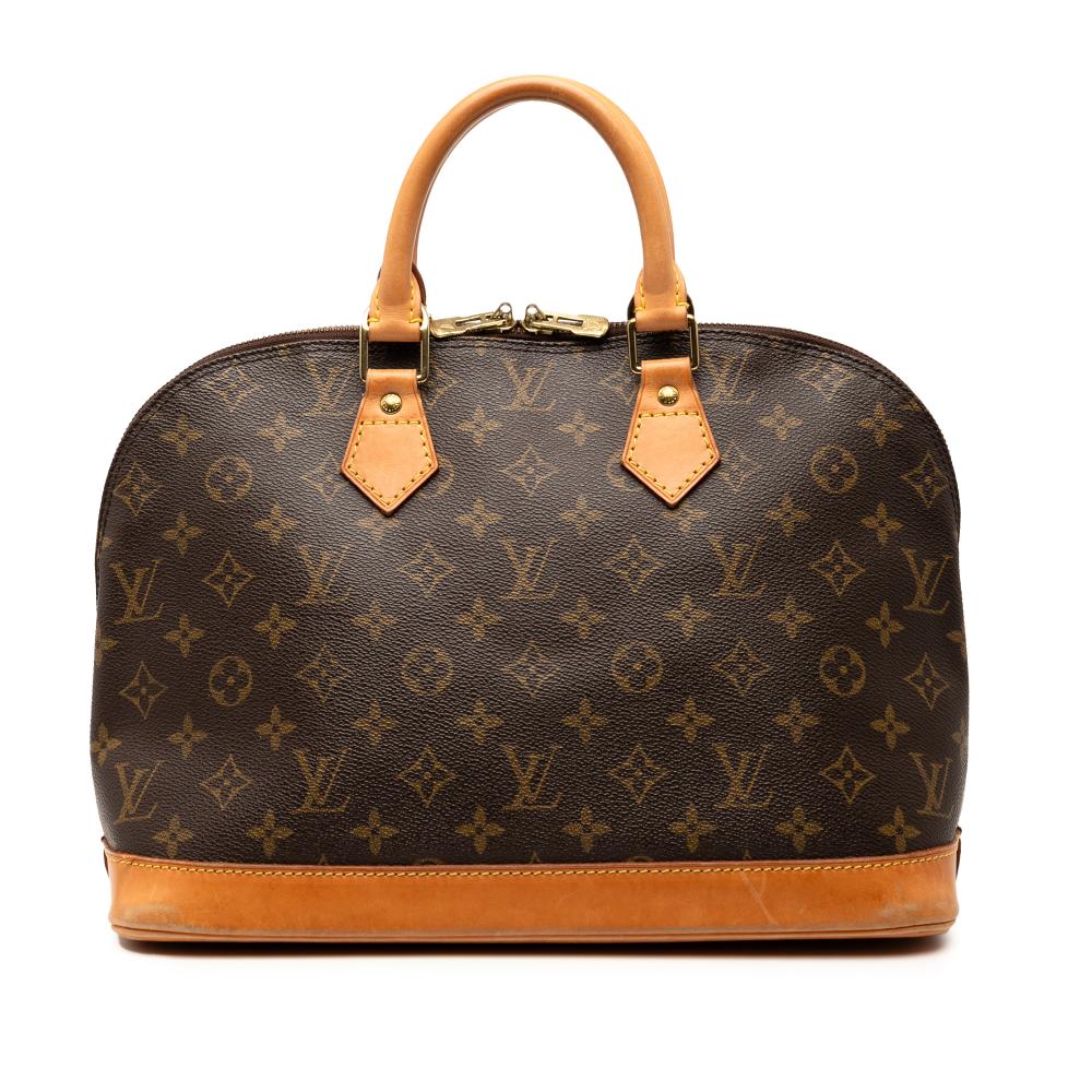 Louis Vuitton B Louis Vuitton Brown Monogram Canvas Fabric Monogram Alma PM France