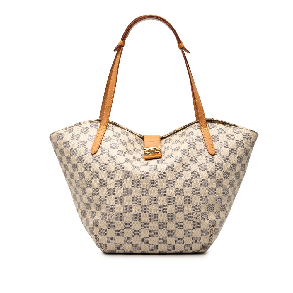 Louis Vuitton B Louis Vuitton White Damier Canvas Fabric Damier Azur Salina PM France