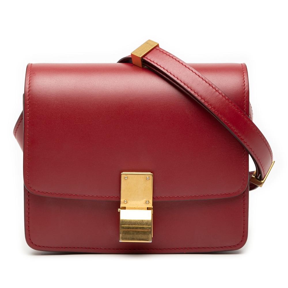 Celine B Celine Red Calf Leather Small skin Classic Box Italy