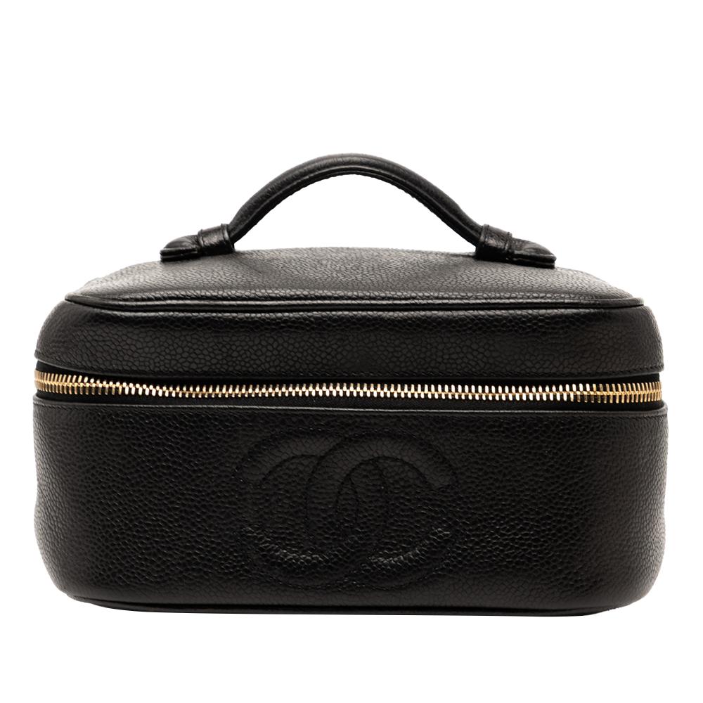 Chanel B Chanel Black Caviar Leather Leather CC Caviar Vanity Bag Italy
