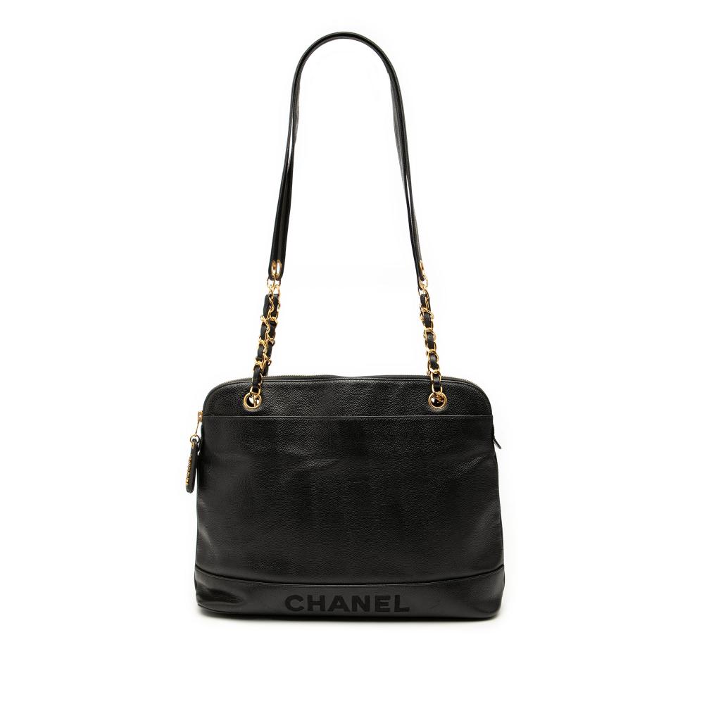 Chanel B Chanel Black Caviar Leather Leather Caviar Logo Chain Shoulder Bag Italy