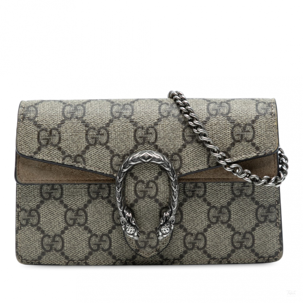 Gucci Dionysus Mini Canvas Flap Crossbody GG Supreme