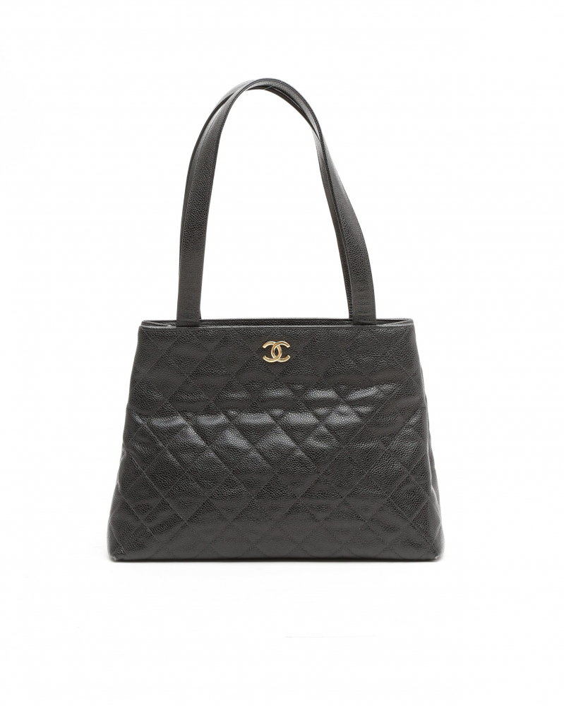 Chanel CC Caviar Quilted Hobo Bag