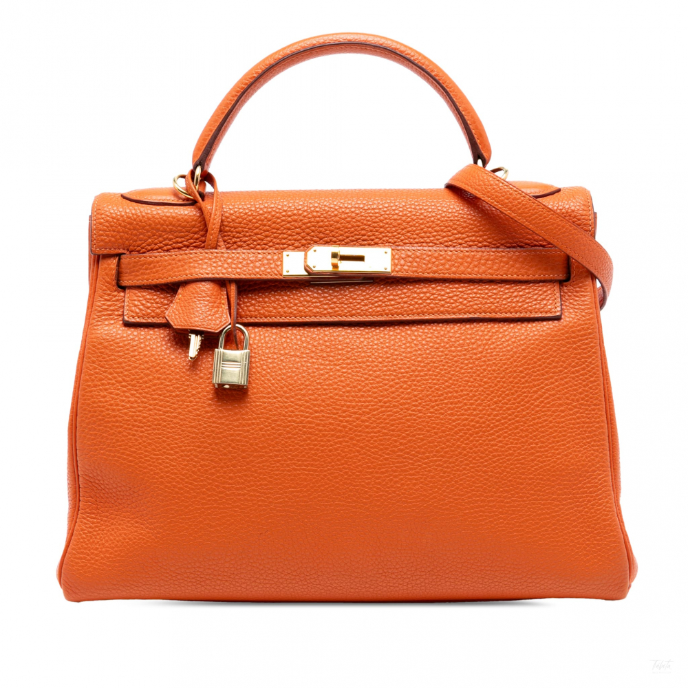 Hermès Kelly 32 Taurillon Clemence Leather Top-handle Handbag Clemence