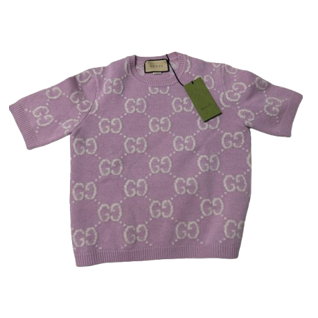 Gucci Maille de laine GG rose