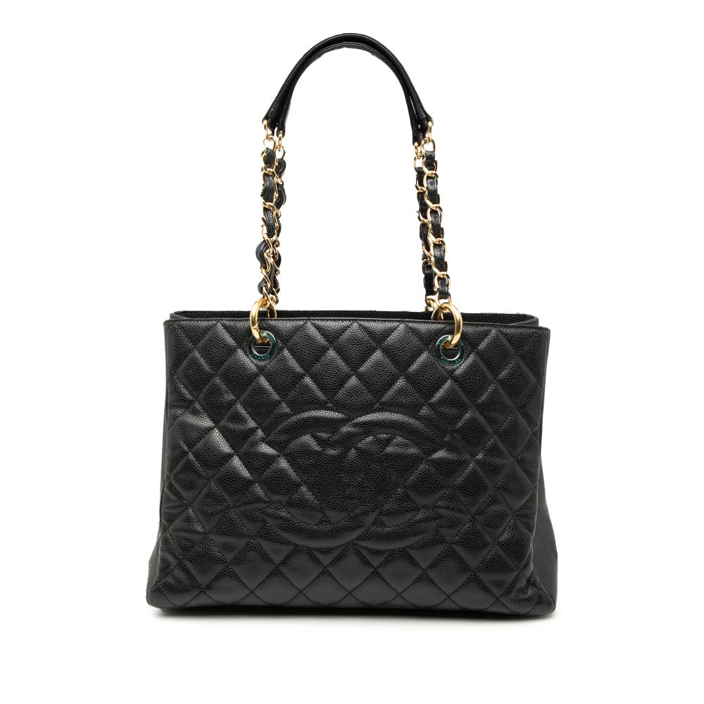 Chanel B Chanel Black Caviar Leather Leather Caviar Grand Shopping Tote Italy