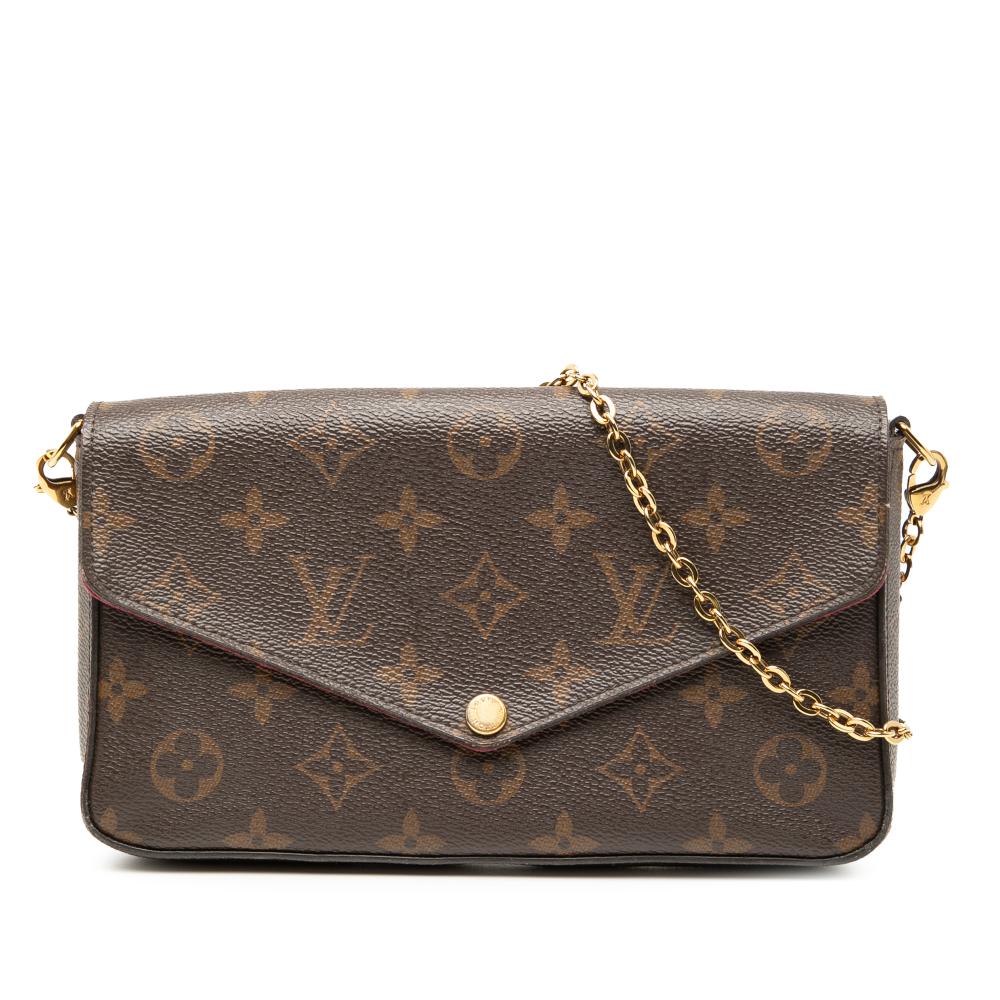 Louis Vuitton B Louis Vuitton Brown Monogram Canvas Fabric Monogram Pochette Felicie Spain