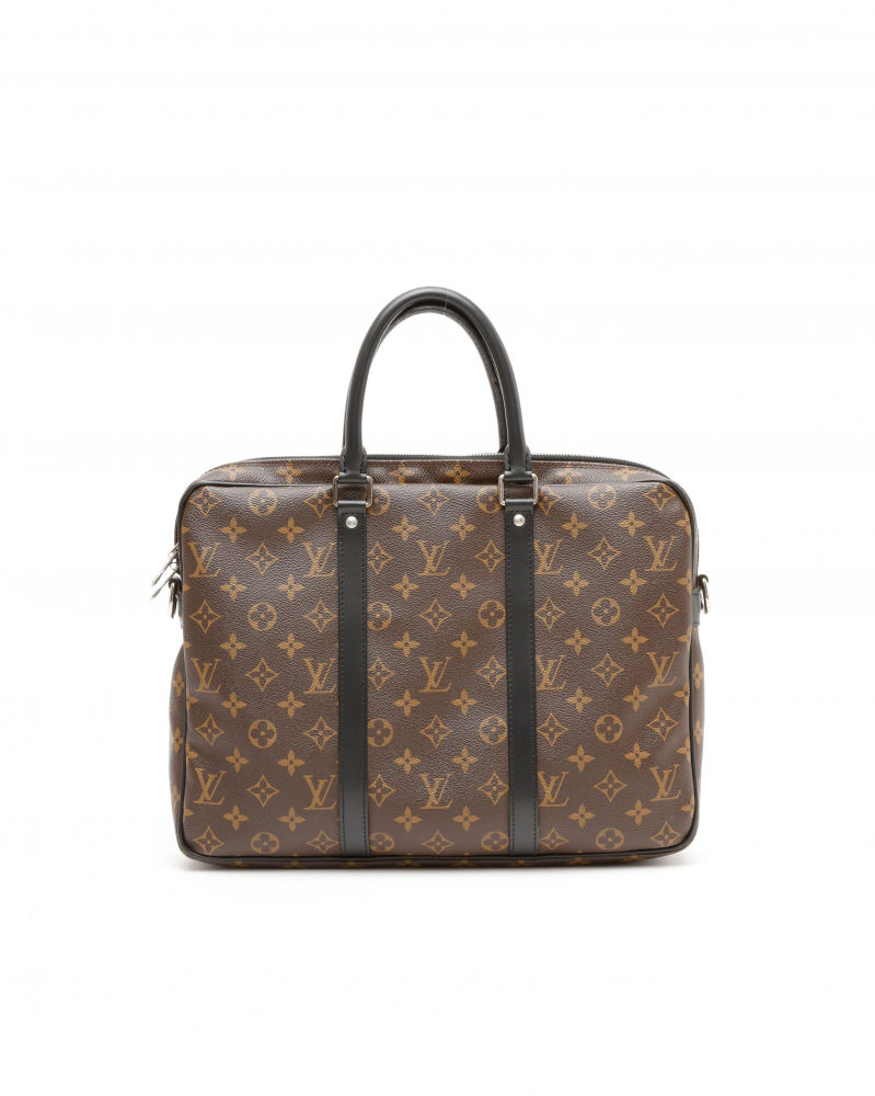 Louis Vuitton Porte-Documents Voyage Monogram Macassar Business Bag