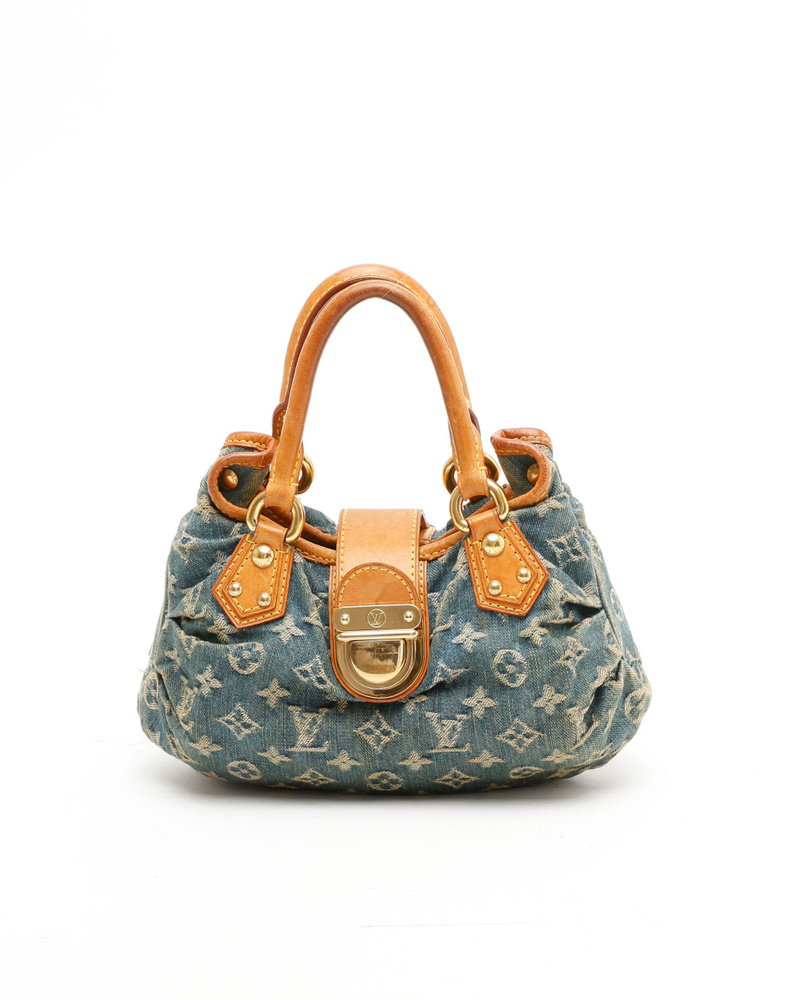 Louis Vuitton Monogram Denim Pleaty Handbag