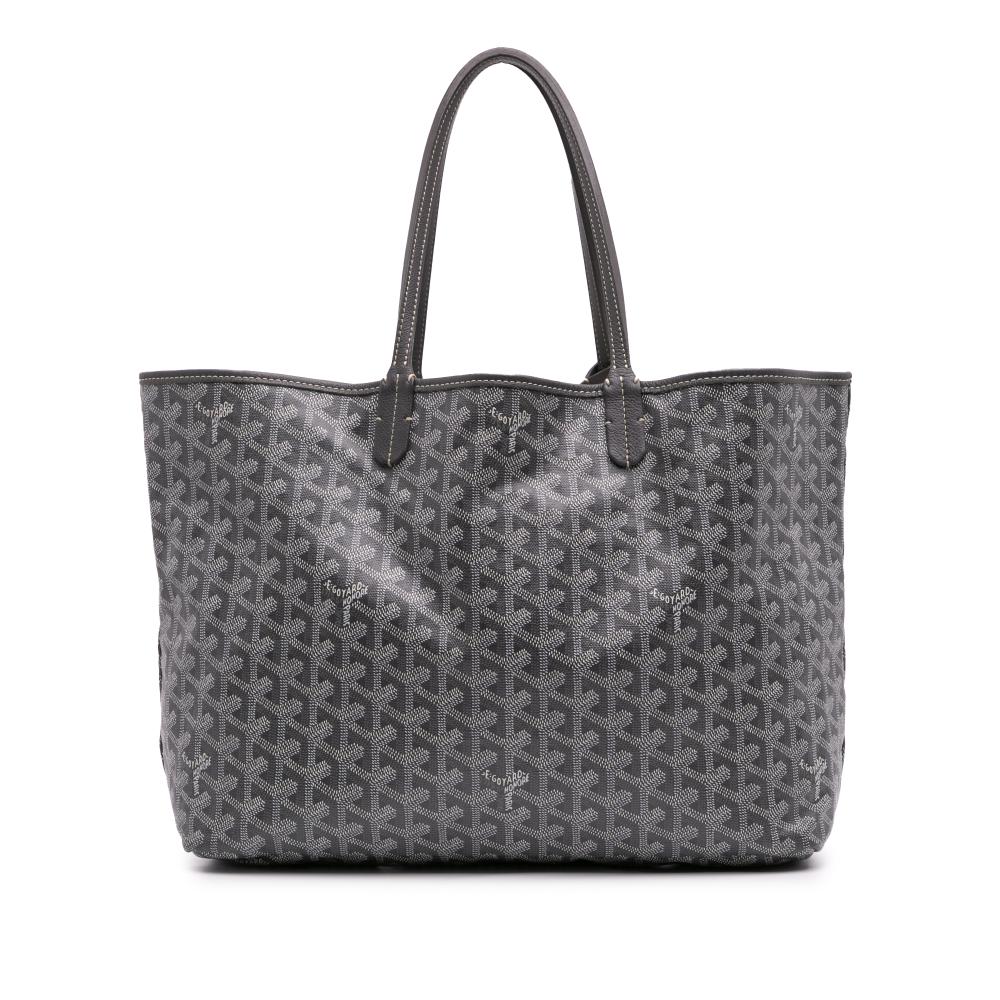 Goyard B Goyard Black Coated Canvas Fabric Goyardine Saint Louis PM France