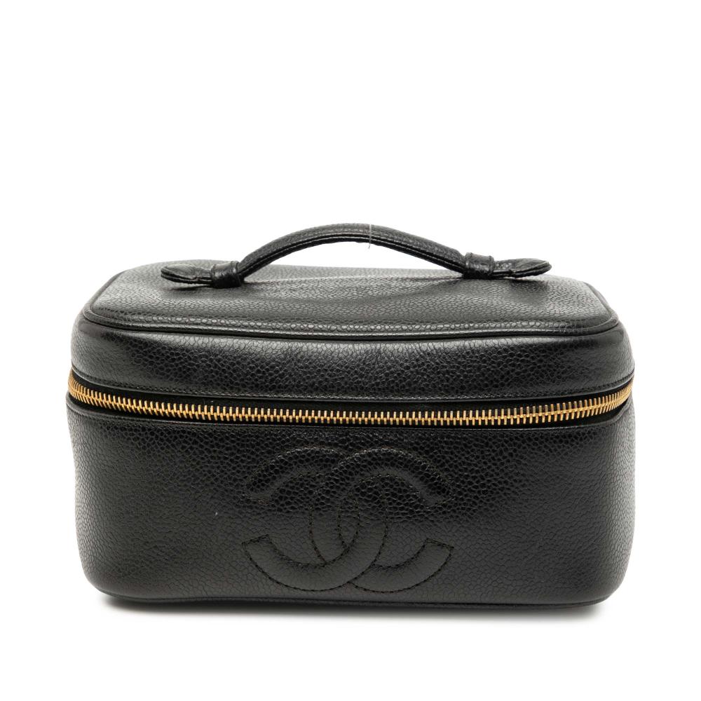 Chanel B Chanel Black Caviar Leather Leather CC Caviar Vanity Bag Italy