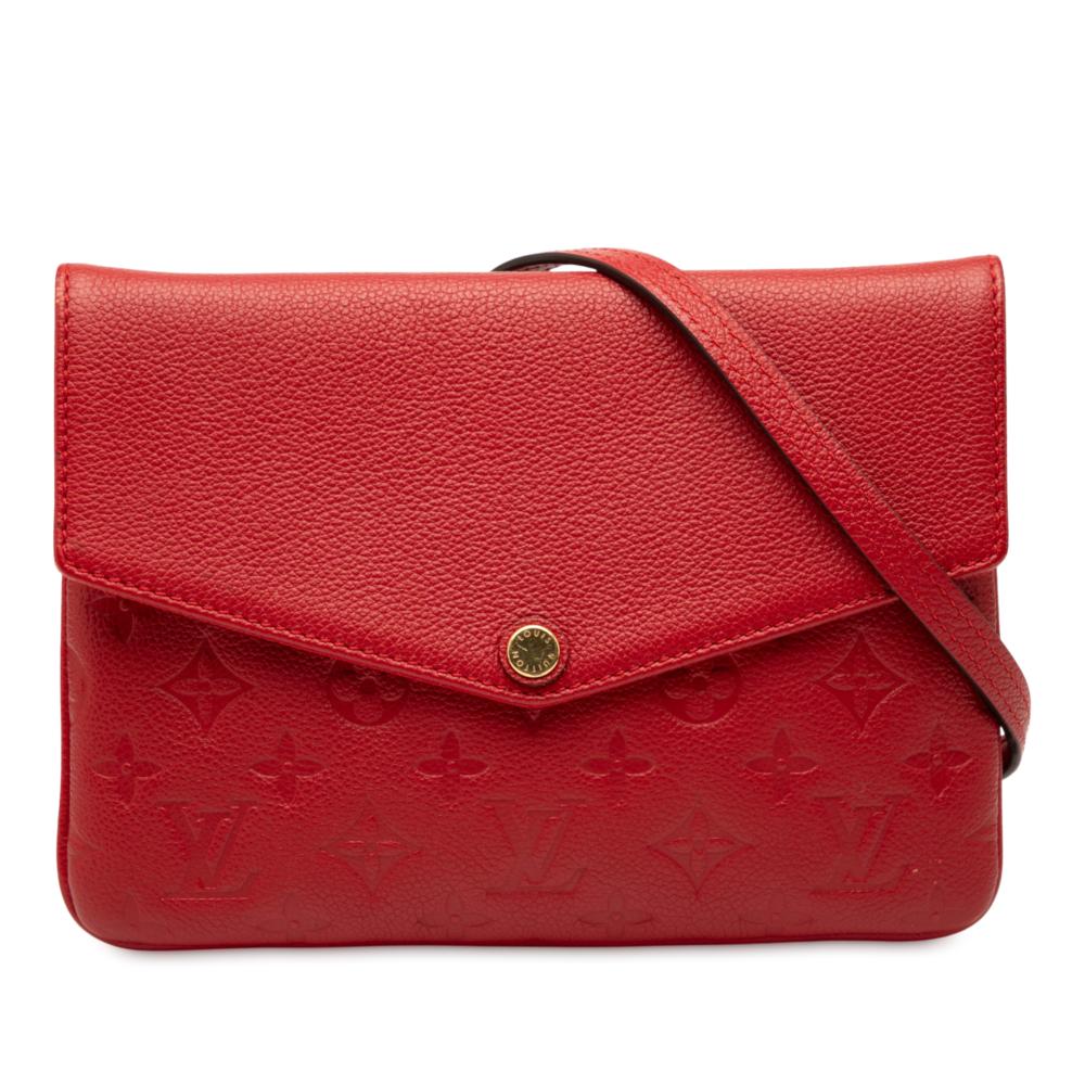 Louis Vuitton B Louis Vuitton Red Monogram Empreinte Leather Twice France