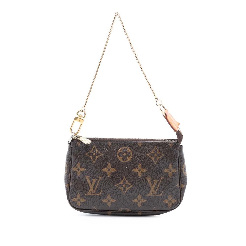 Louis Vuitton AB Louis Vuitton Brown Monogram Canvas Fabric Monogram Mini Pochette Accessoires France