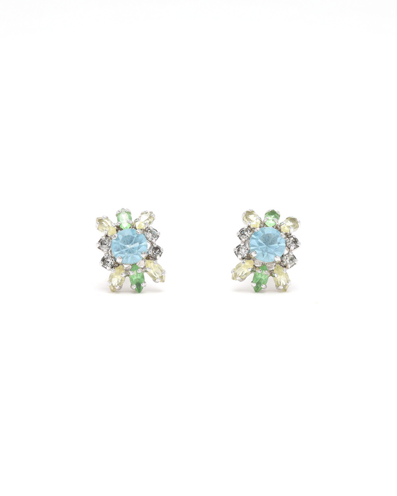 Christian Dior Colored Rhinestone Clip-on Earrings