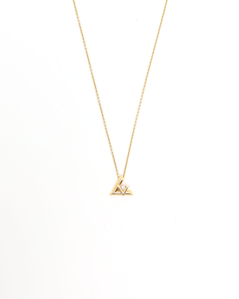 Louis Vuitton LV Volt One Small Pendant, 18kt Yellow Gold And Diamond