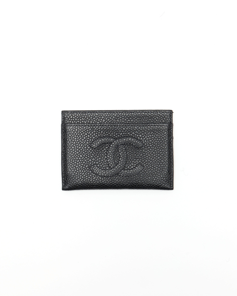 Chanel Coco Mark Caviar Card Holder