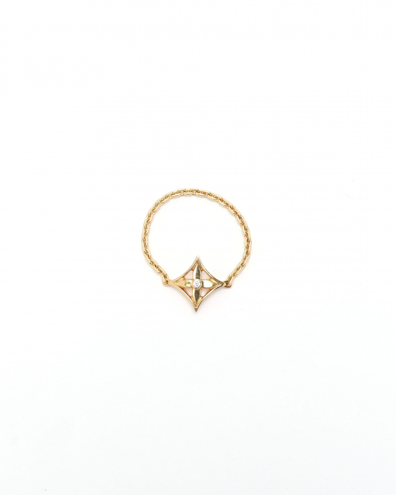 Louis Vuitton Chain Idylle Blossom Diamond 18kt Gold Ring