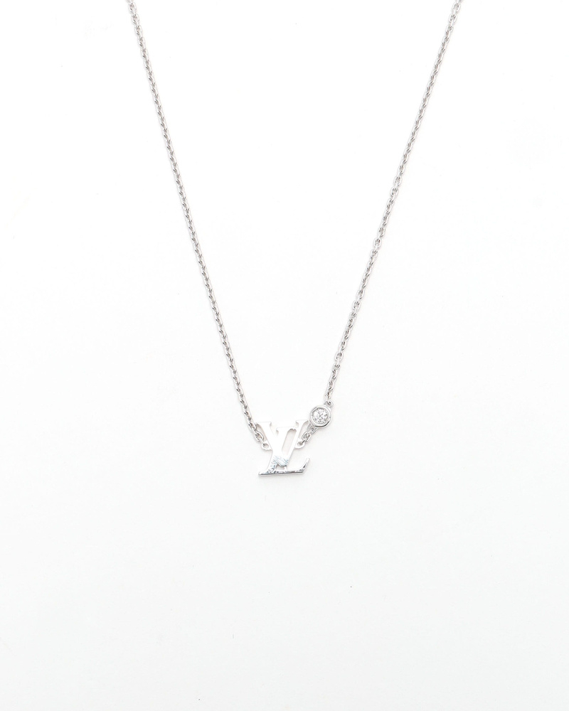 Louis Vuitton Idylle Blossom 18kt White Gold and 0,03ct Diamond Necklace