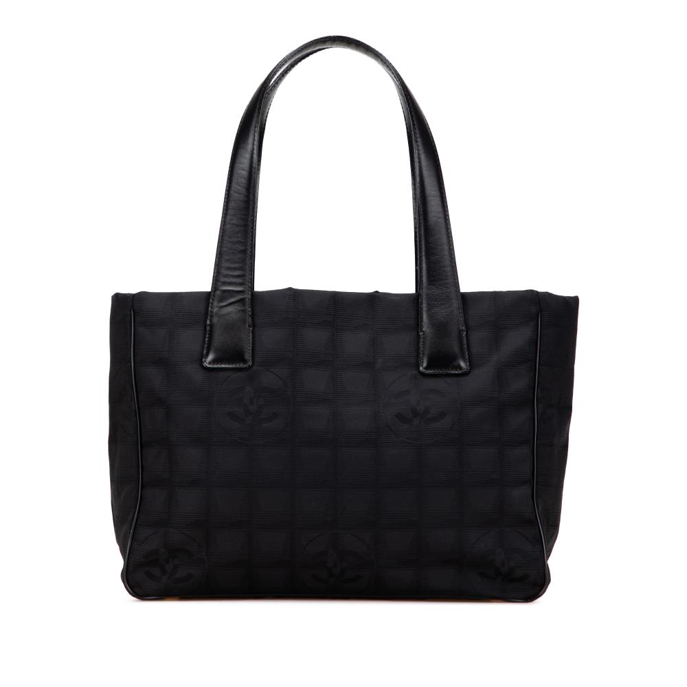 Chanel B Chanel Black Nylon Fabric New Travel Line Tote France