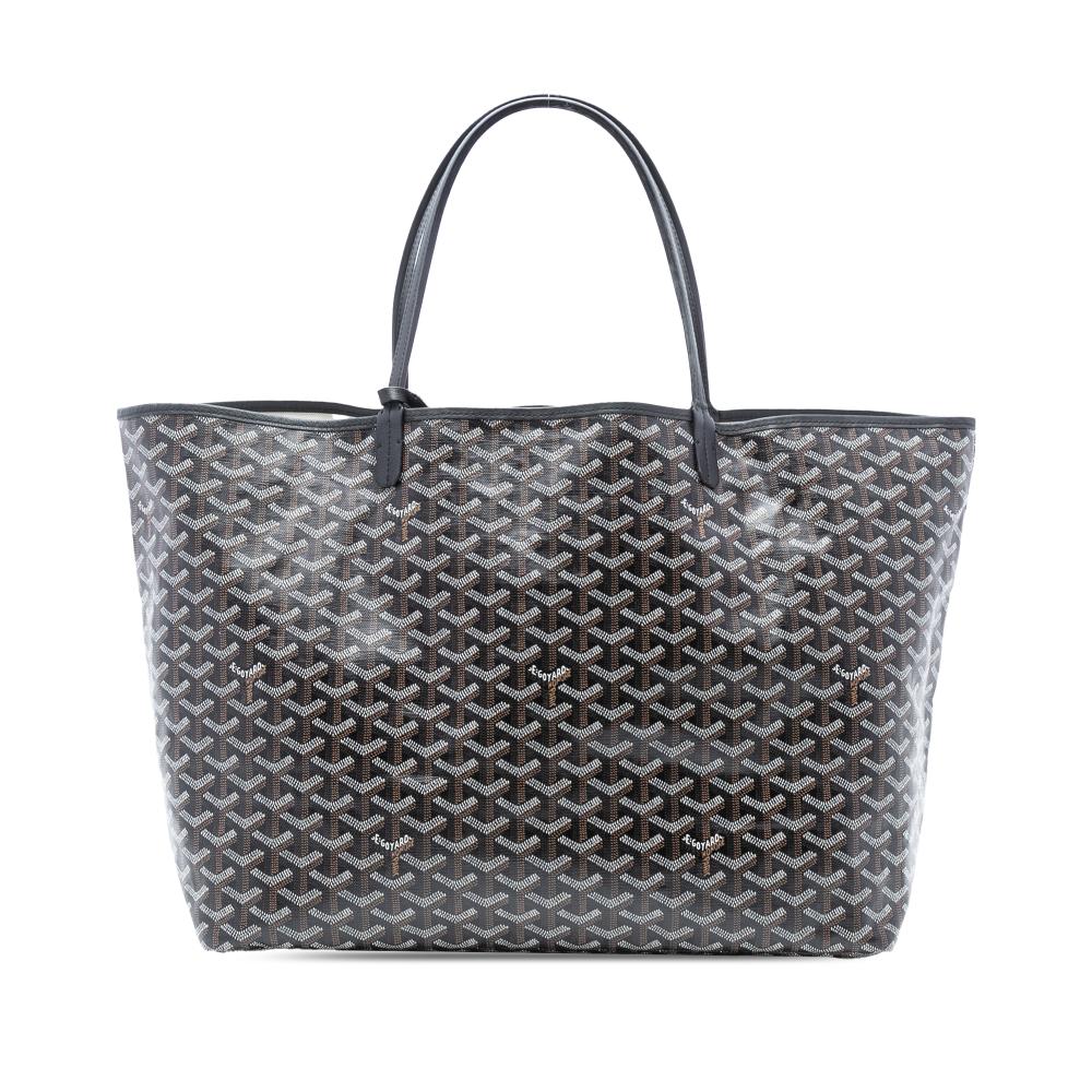 Goyard AB Goyard Black Coated Canvas Fabric Goyardine Saint Louis GM France