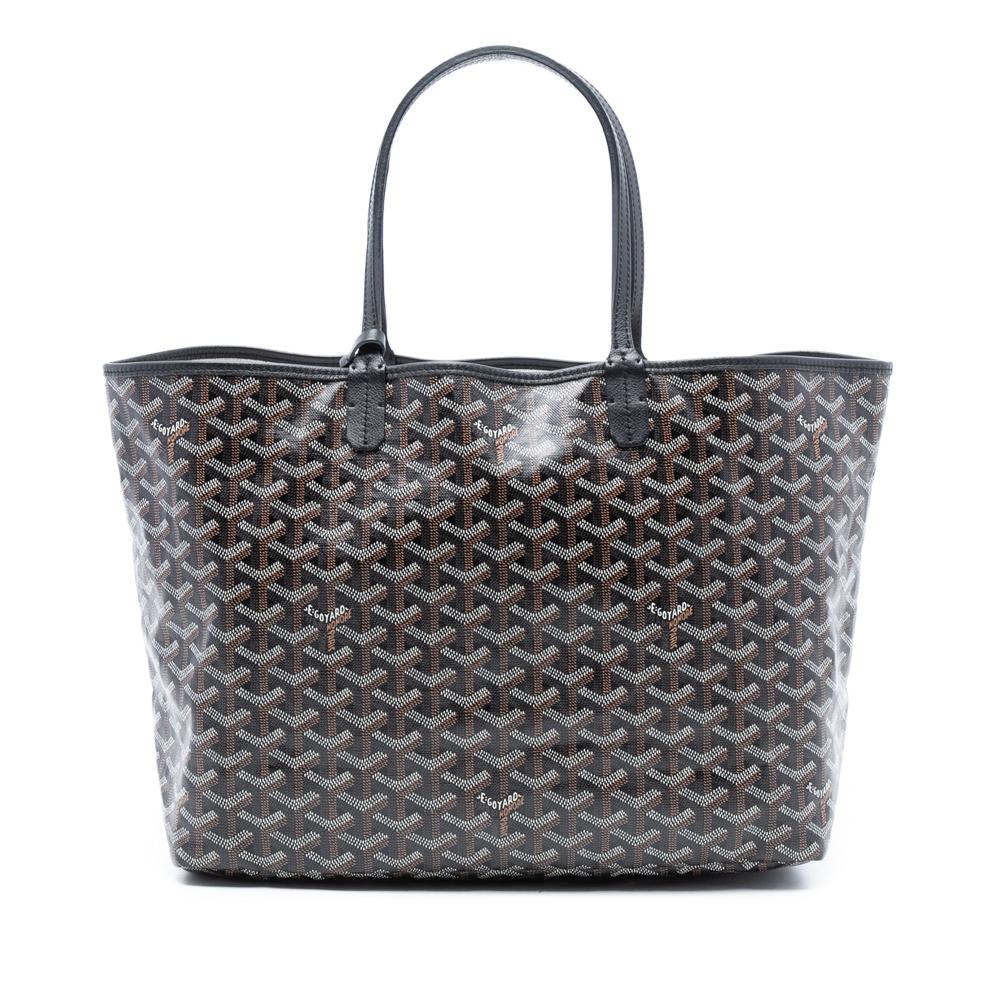 Goyard AB Goyard Black Coated Canvas Fabric Goyardine Saint Louis PM France