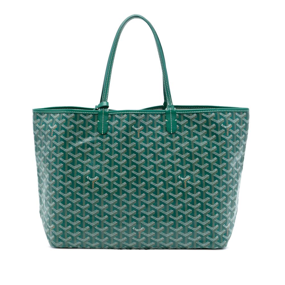 Goyard AB Goyard Green Coated Canvas Fabric Goyardine Saint Louis PM France