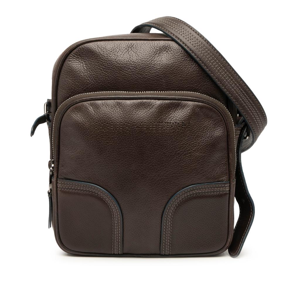 Louis Vuitton B Louis Vuitton Brown Dark Brown Calf Leather Bequia Trotter MM Italy