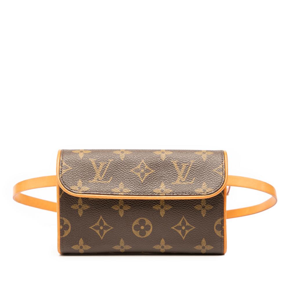 Louis Vuitton B Louis Vuitton Brown Monogram Canvas Fabric Monogram Pochette Florentine France