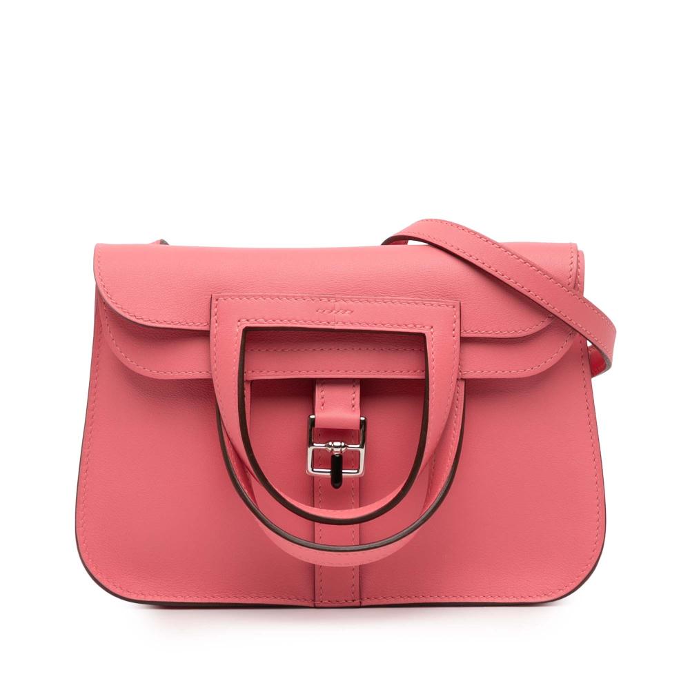 Hermès AB Hermès Pink Calf Leather Mini Swift Halzan 22 France
