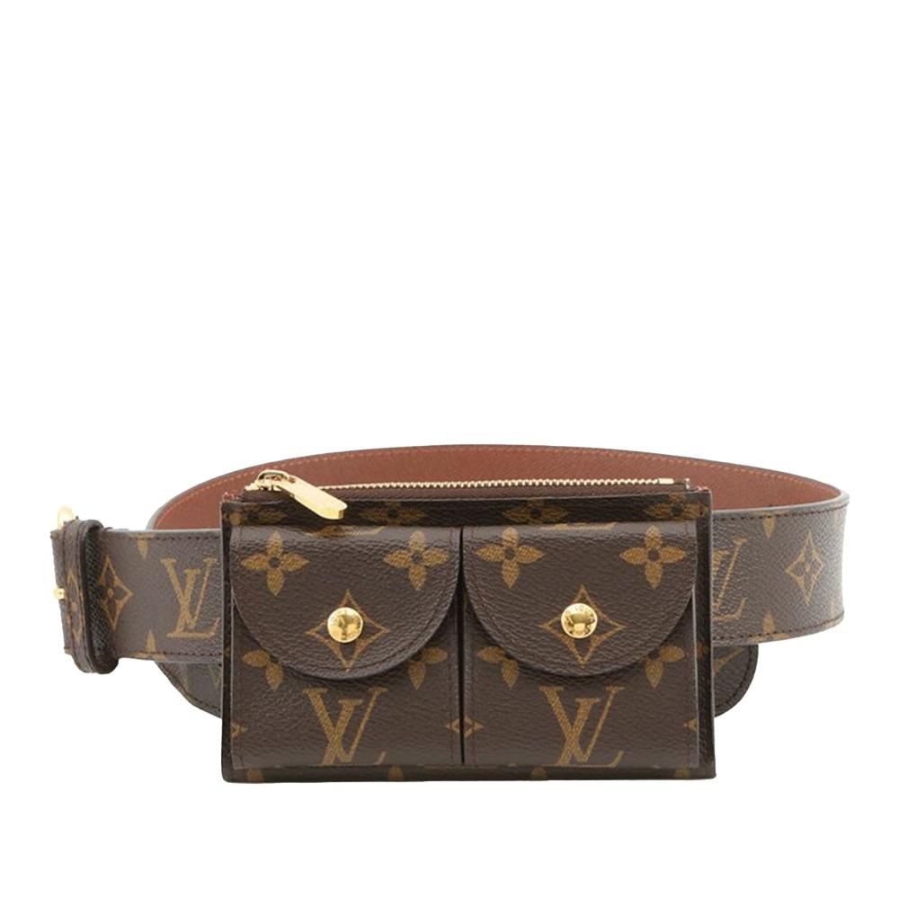 Louis Vuitton B Louis Vuitton Brown Monogram Canvas Fabric Monogram Pochette Duo Belt Bag Spain