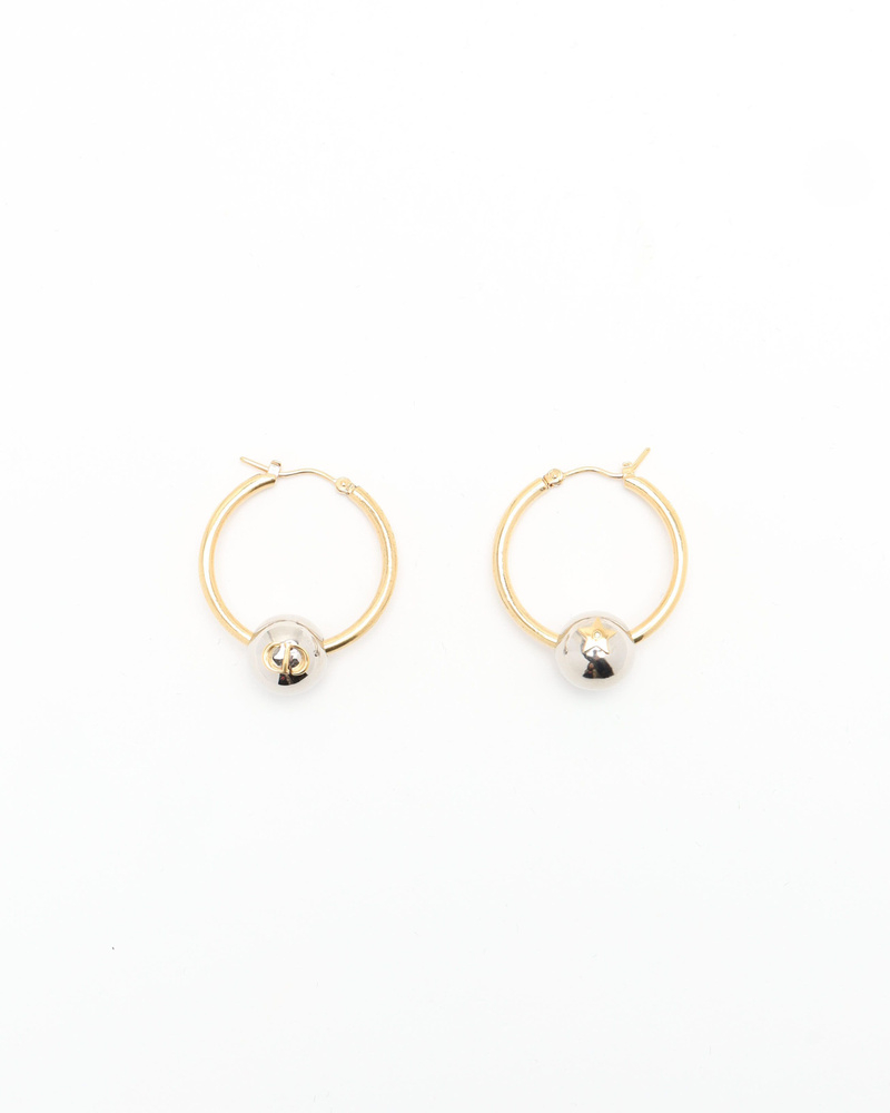 Christian Dior CD Hoop Earrings