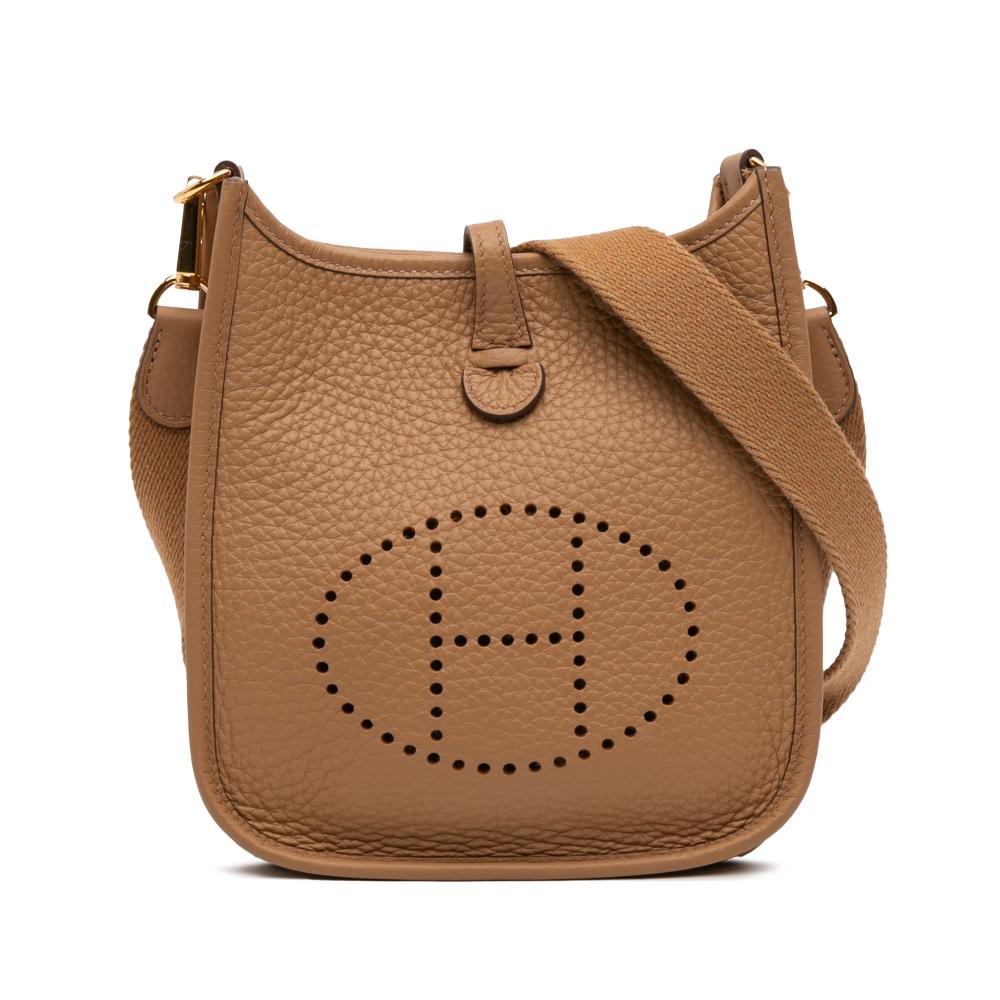 Hermès AB Hermès Brown Calf Leather Clemence Evelyne 16 TPM France