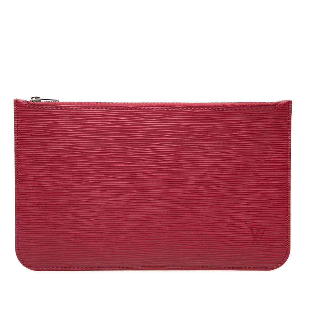Louis Vuitton AB Louis Vuitton Red Epi Leather Leather Epi Neverfull Pouch France
