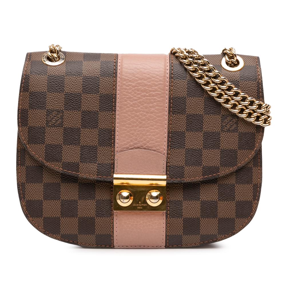 Louis Vuitton B Louis Vuitton Brown Damier Canvas Fabric Damier Ebene Cuir Taurillon Wight France