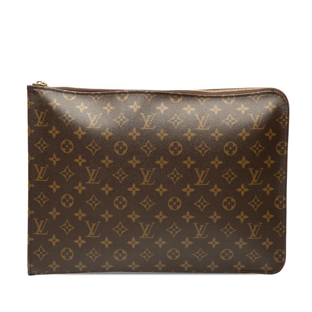 Louis Vuitton B Louis Vuitton Brown Monogram Canvas Fabric Monogram Poche Documents Portfolio France