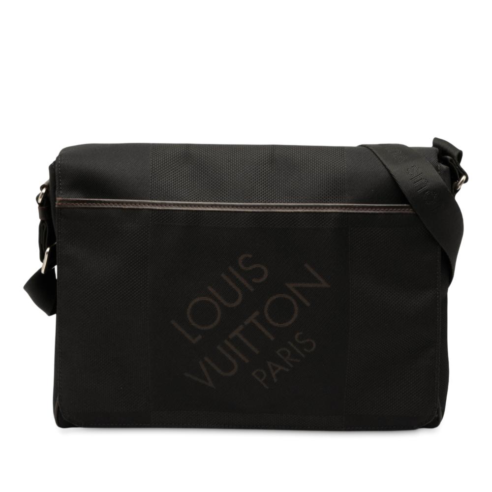 Louis Vuitton B Louis Vuitton Black Canvas Fabric Damier Geant Messenger Bag France