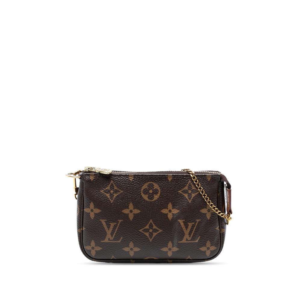 Louis Vuitton AB Louis Vuitton Brown Monogram Canvas Fabric Monogram Mini Pochette Accessoires France